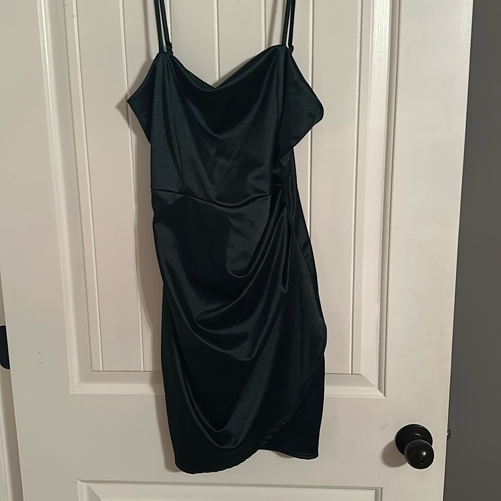 Women’s Honey and Rosie Emerald Mini Cowel Neck Trifold Skirt